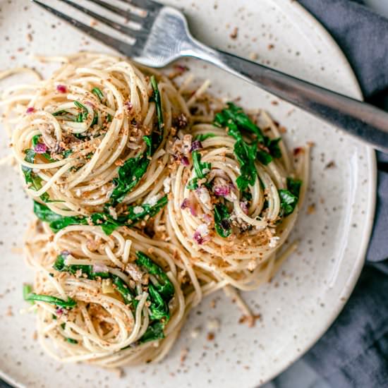 lemon pepper pasta + sardines