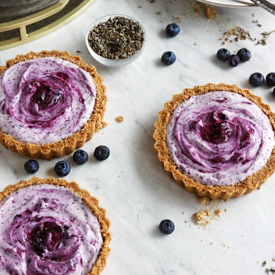 Frozen Lavender Blueberry Mini Pies