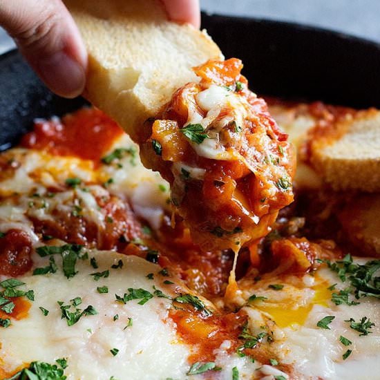 Baked Eggs in Marinara Sauce