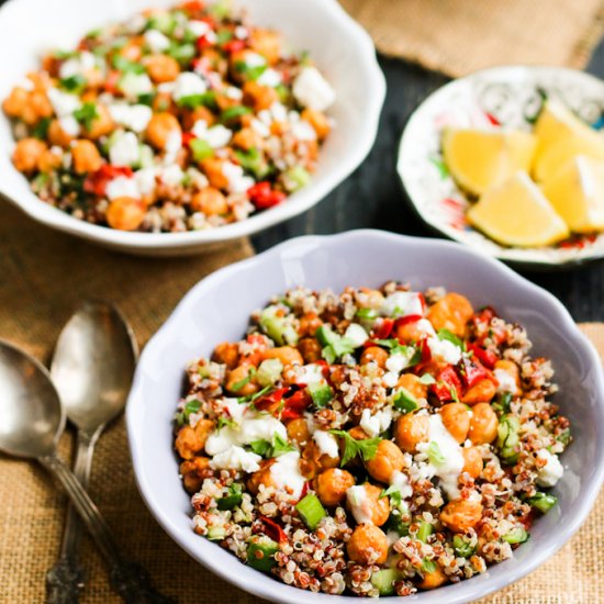 Vegan Roasted Chickpea Quinoa Bowl