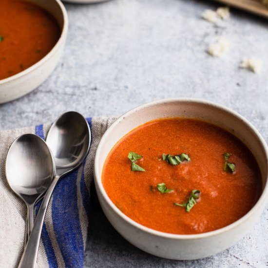 Homemade Tomato Basil Soup