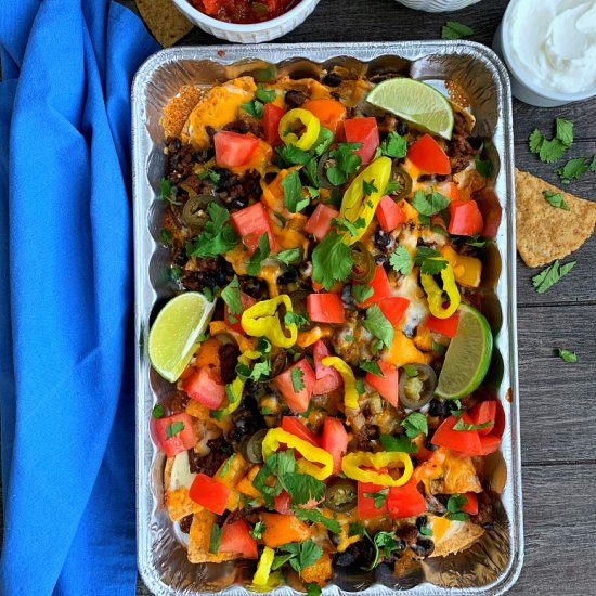 LOADED Grilled Camping Nachos