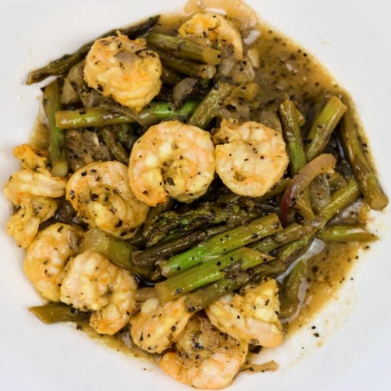 Sauteed Shrimp and Asparagus