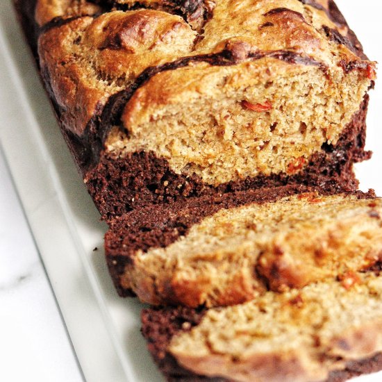 Chocolate Strawberry Banana Bread