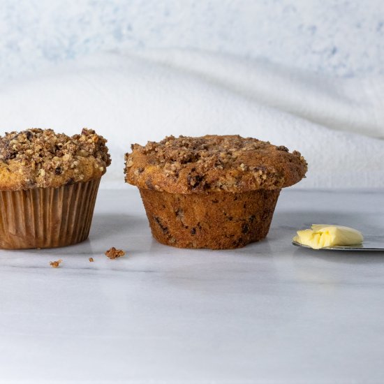 Chocolate Flecked Banana Muffins