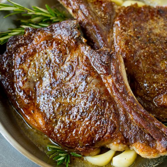 Rib Eye Steak with Garlic Butter