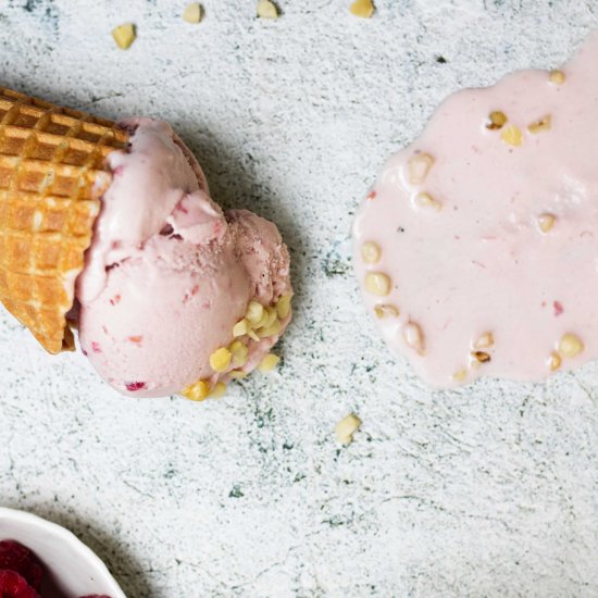 Raspberry + Cream Cheese Ice Cream