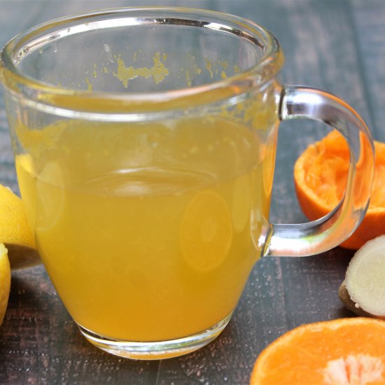 Homemade Ginger Tea with Citrus