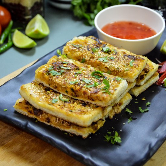 Chicken and Cheese Bread Toast