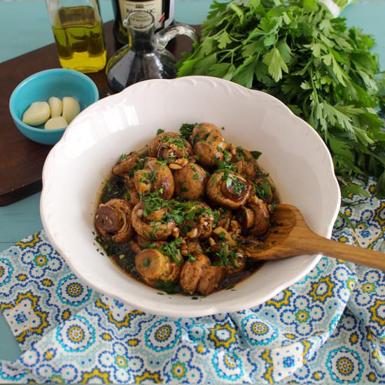 Oven roasted mushrooms with miso