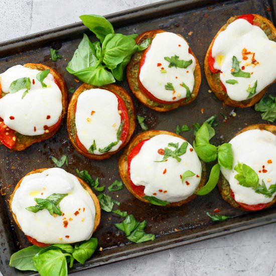 Pesto Caprese Toast