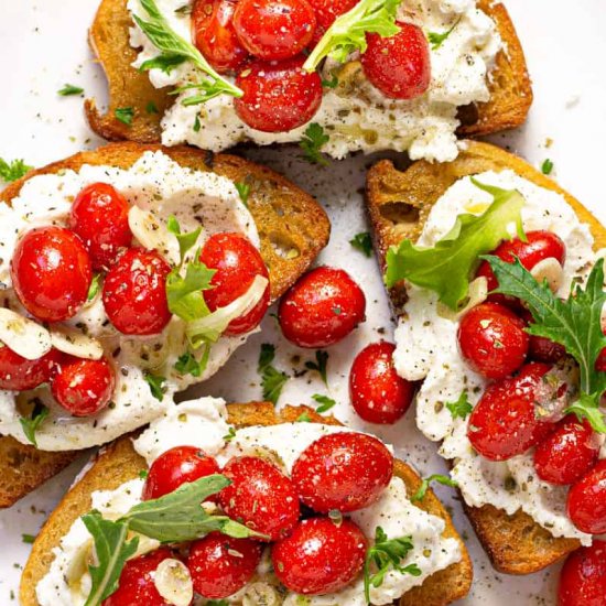 TOMATO TOAST WITH RICOTTA