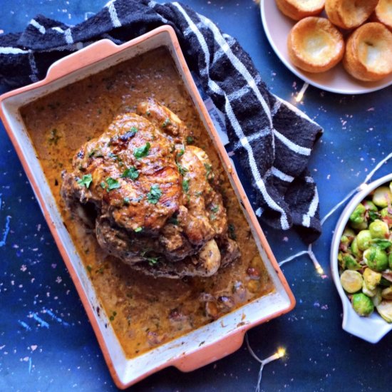 Indian-Style Stuffed Roast Chicken