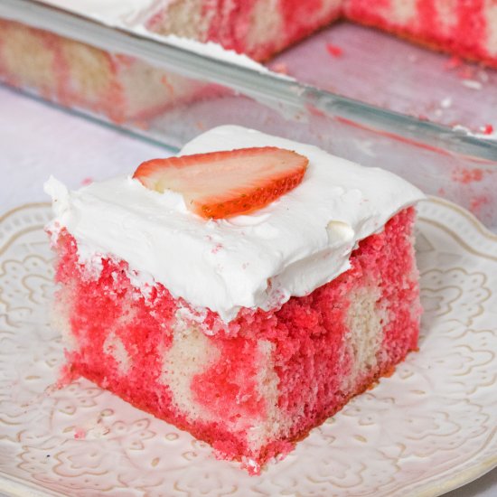 Strawberry Jello Poke Cake