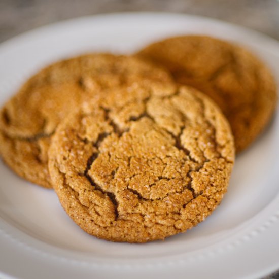 Chewy Ginger Molasses Cookies