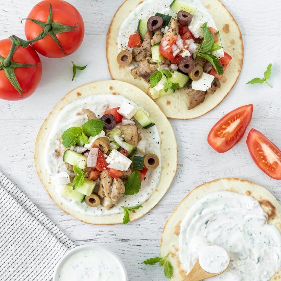 Greek Chicken Tacos