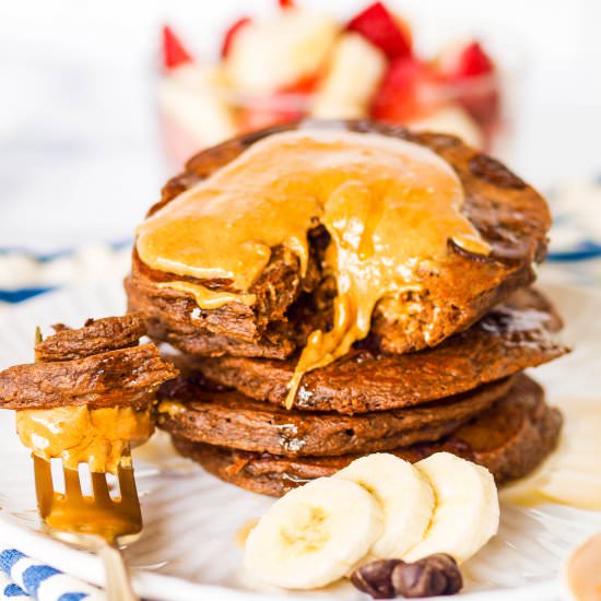 Chocolate Banana Pancakes