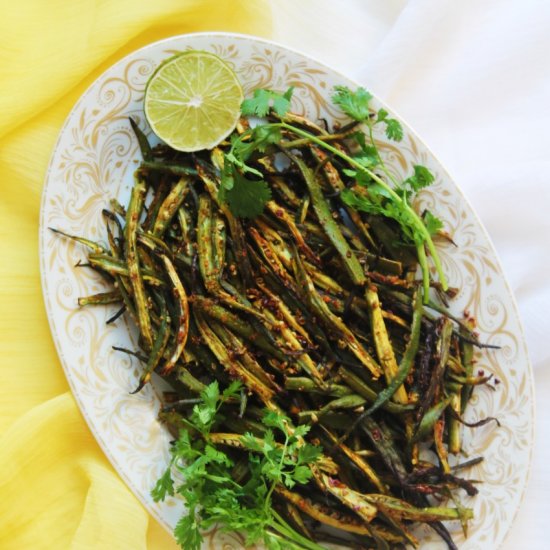 Baked Bhindi Fry (Okra Fry)