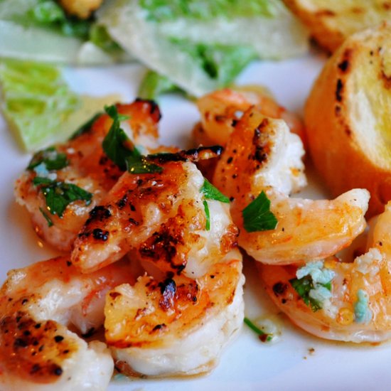 Spicy Lemon Garlic Grilled Shrimp