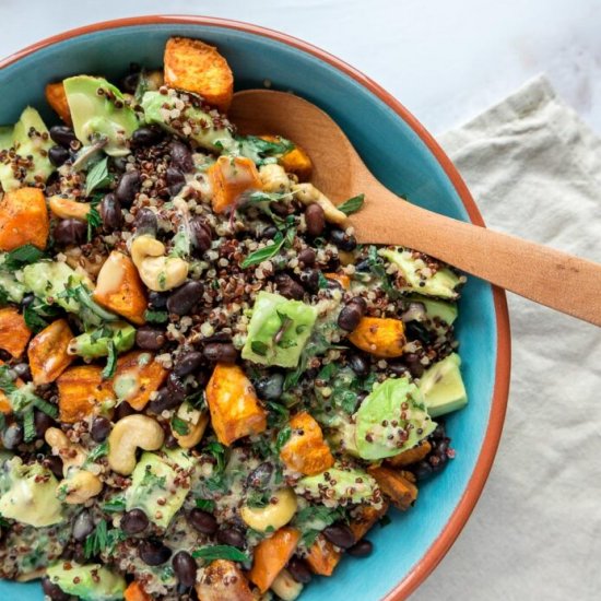 Roasted Sweet Potato Quinoa Salad