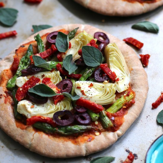 Vegan Pita Bread Pizza