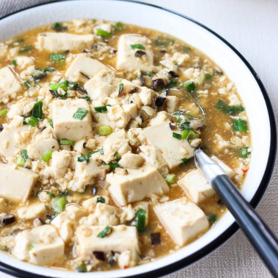 Japanese style vegan mapo tofu