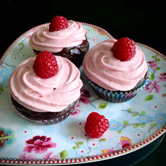 Raspberry Chocolate Cupcakes