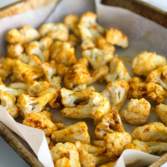 Quick Spicy Roasted Cauliflower