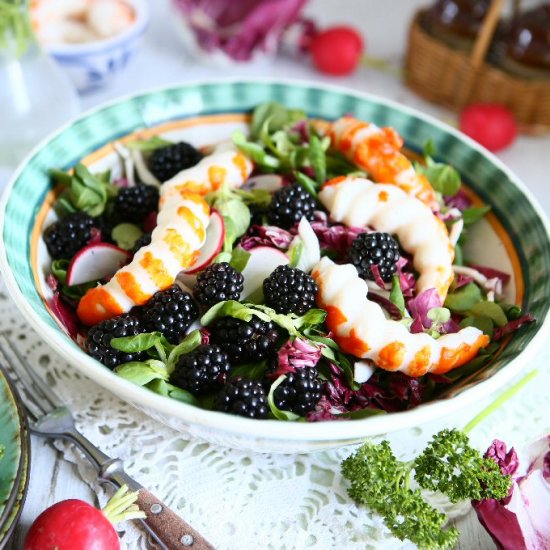 Spring Salad w/ Surimi and Berries