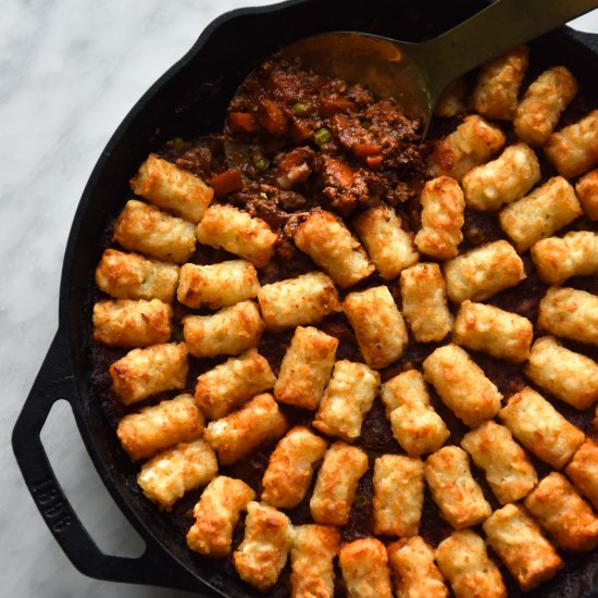 Vegan Shepherd’s Pie with TaterTots