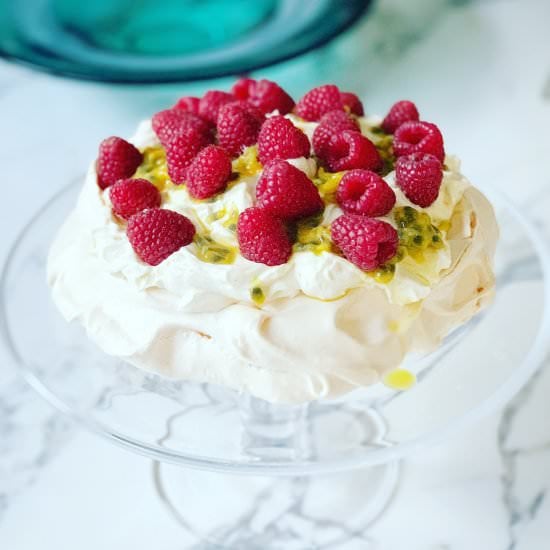 Raspberry & Passionfruit Pavlova