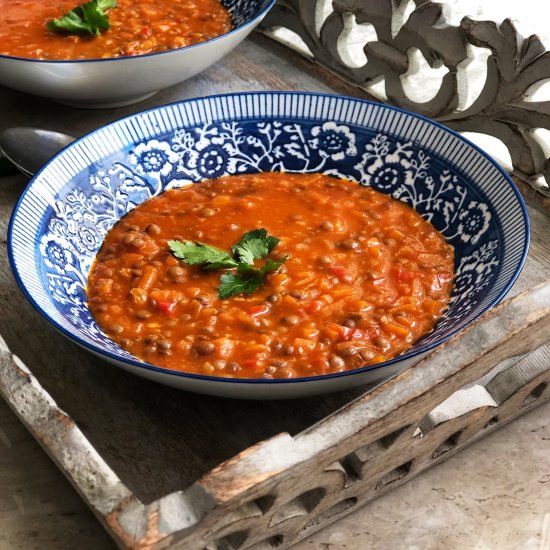 Lentil and coconut milk stew