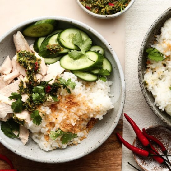 Hainanese Chicken Rice Bowl