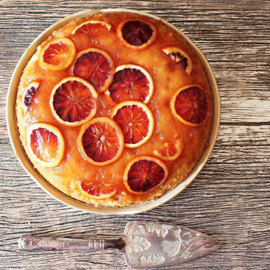 Blood Orange Honey Upside-Down Cake