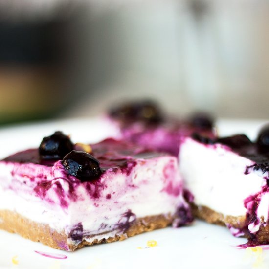 No-Bake Blueberry-Lemon Cheesecake