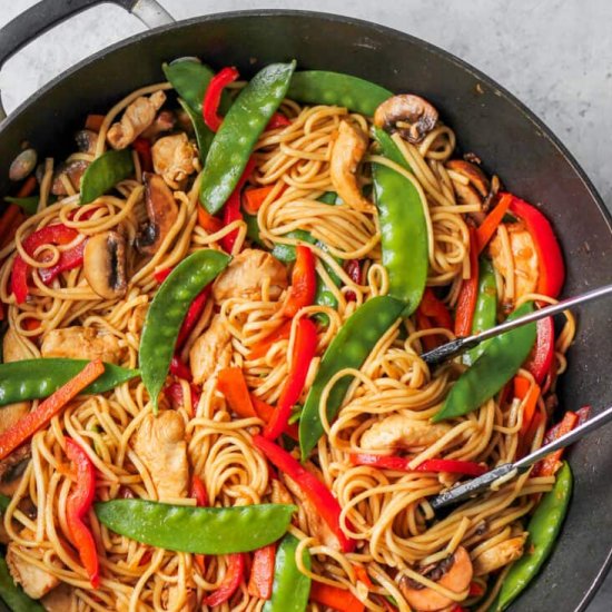 chicken lo mein!