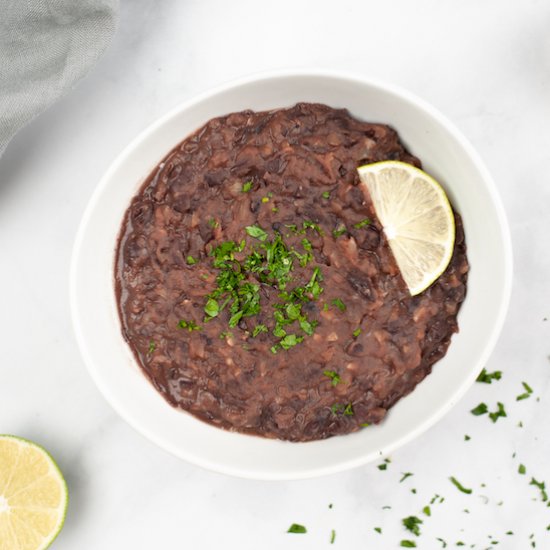 Oil-free Refried Black Beans