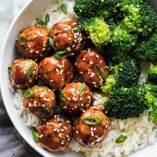 asian chicken meatballs!