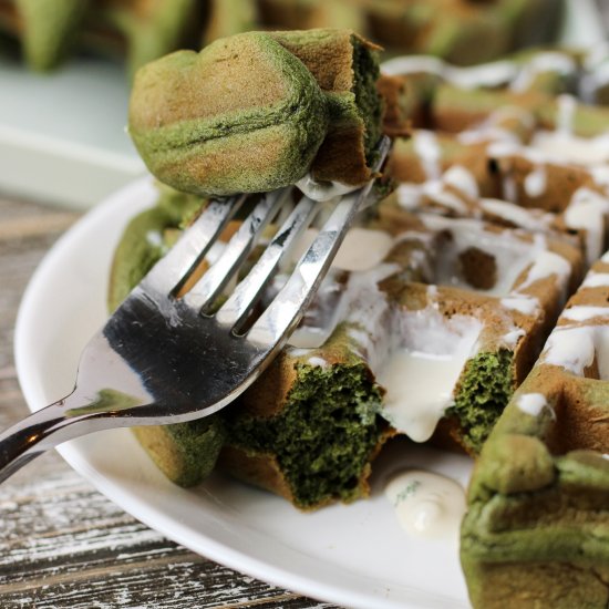 Green Velvet Waffles