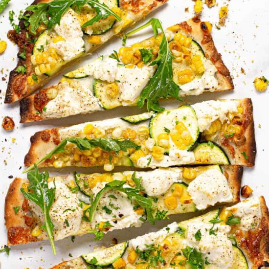 CORN AND ZUCCHINI FLATBREAD