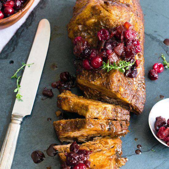 Braised brisket with cranberry jam