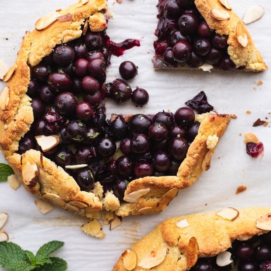 Low-carb Blueberry Mint Galettes