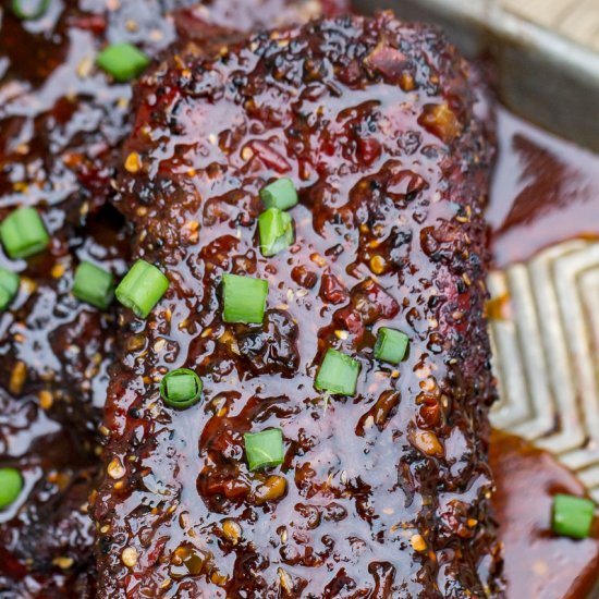 Smoked Spicy Asian Pork Ribs