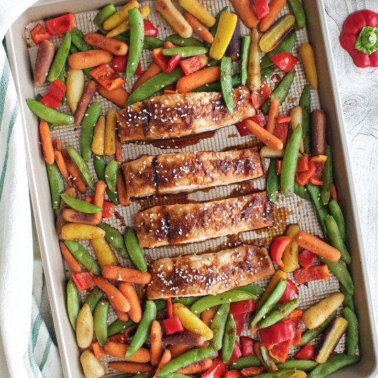 Sheet Pan Miso Glazed Salmon