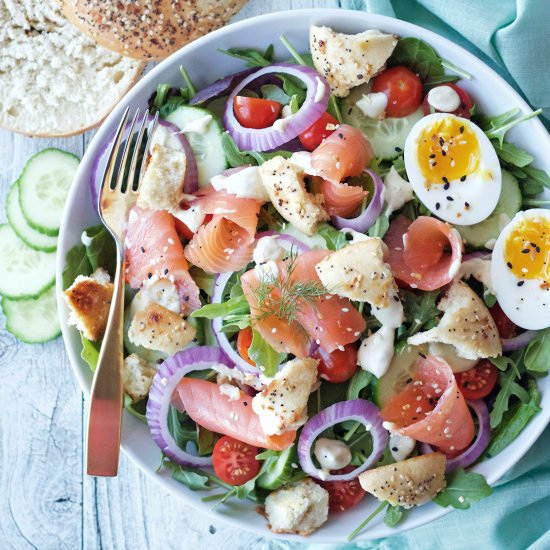 Loaded Bagel Salad