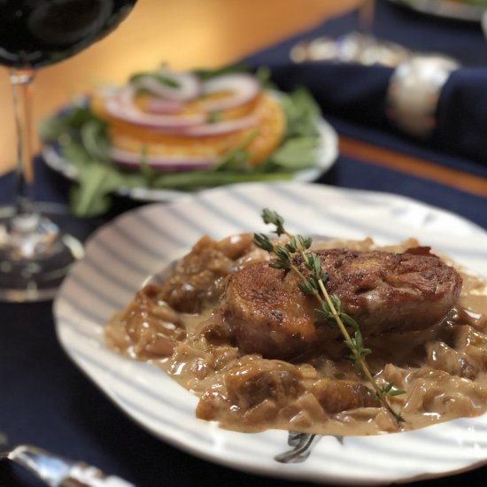 Duck Breast in Cream Sherry & Figs