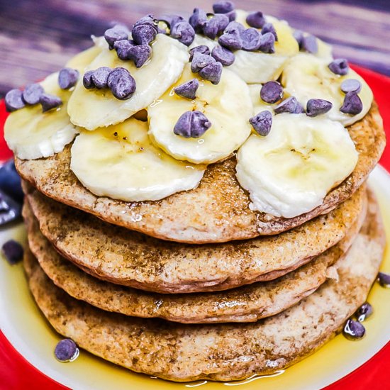 Fluffy Whole Wheat Vegan Pancakes