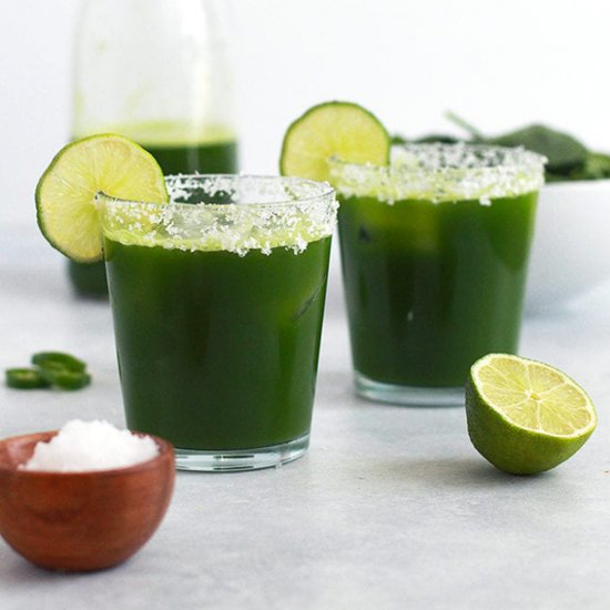 Glowing Green Margarita Mocktail