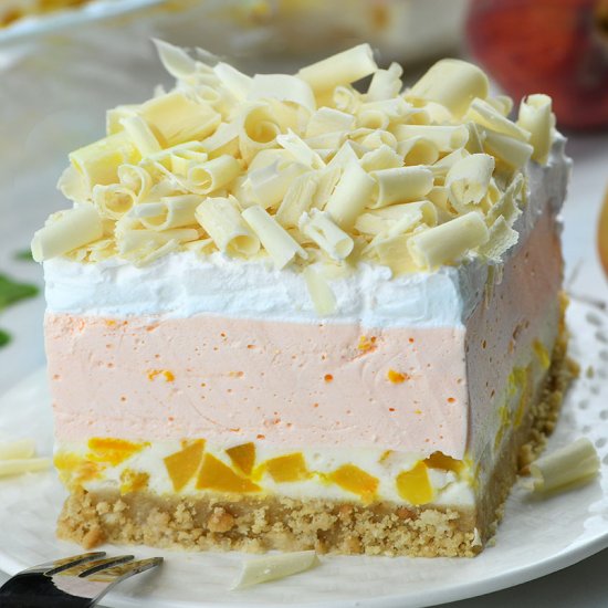 Peach Jello Lasagna