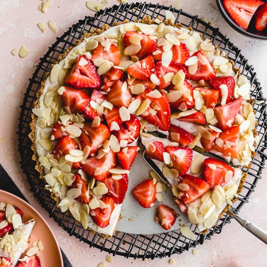 Vegan Strawberry Custard Tart